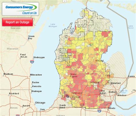 Customers Tracked. . Consumer energy outage map